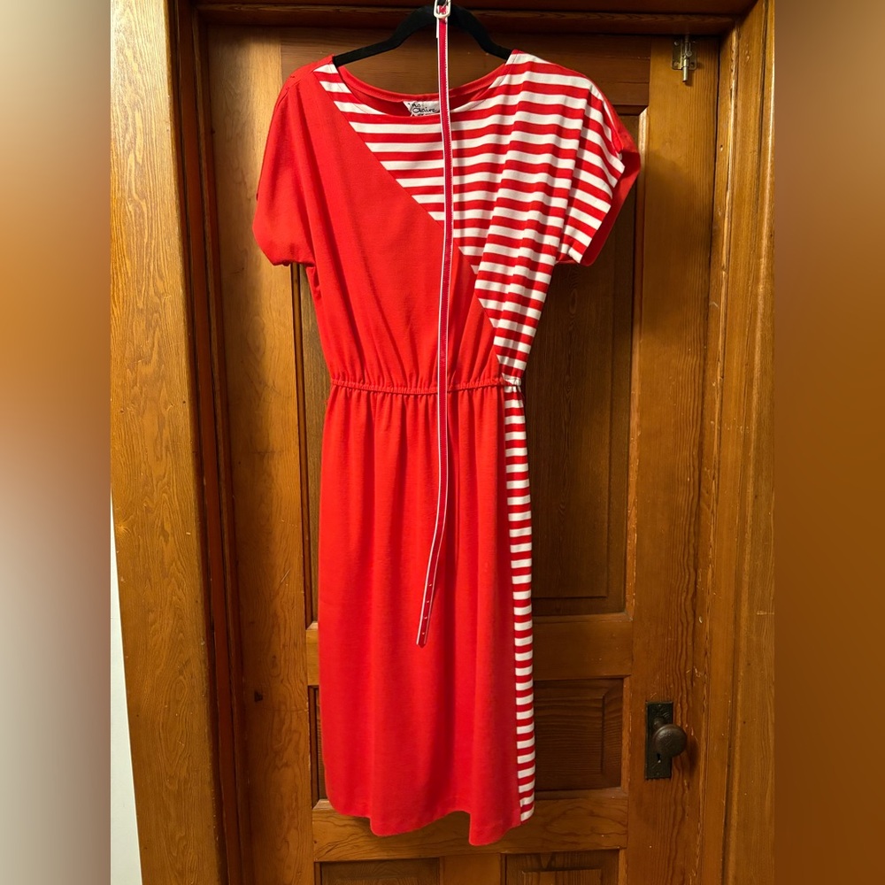 Fun red and white striped dress!